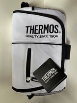 Zaagfabriek- Thermos- luxe lunch koeltas - inhoud 2,5 liter - schoudertas - zwart/ wit