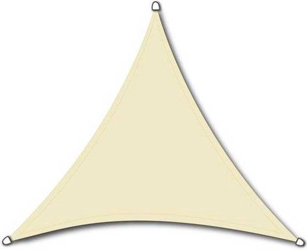 NC outdoor schaduwdoek driehoek 3.6m Wit met Bevestigingsset