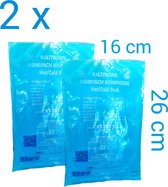 Compresse froid-chaud - 2 pièces - Hot-cold pack - 16 x 26 cm - 520 gr - Cool pack flexible / ice pack / gel pack pour les blessures - Éléments de refroidissement plats pour sac isotherme