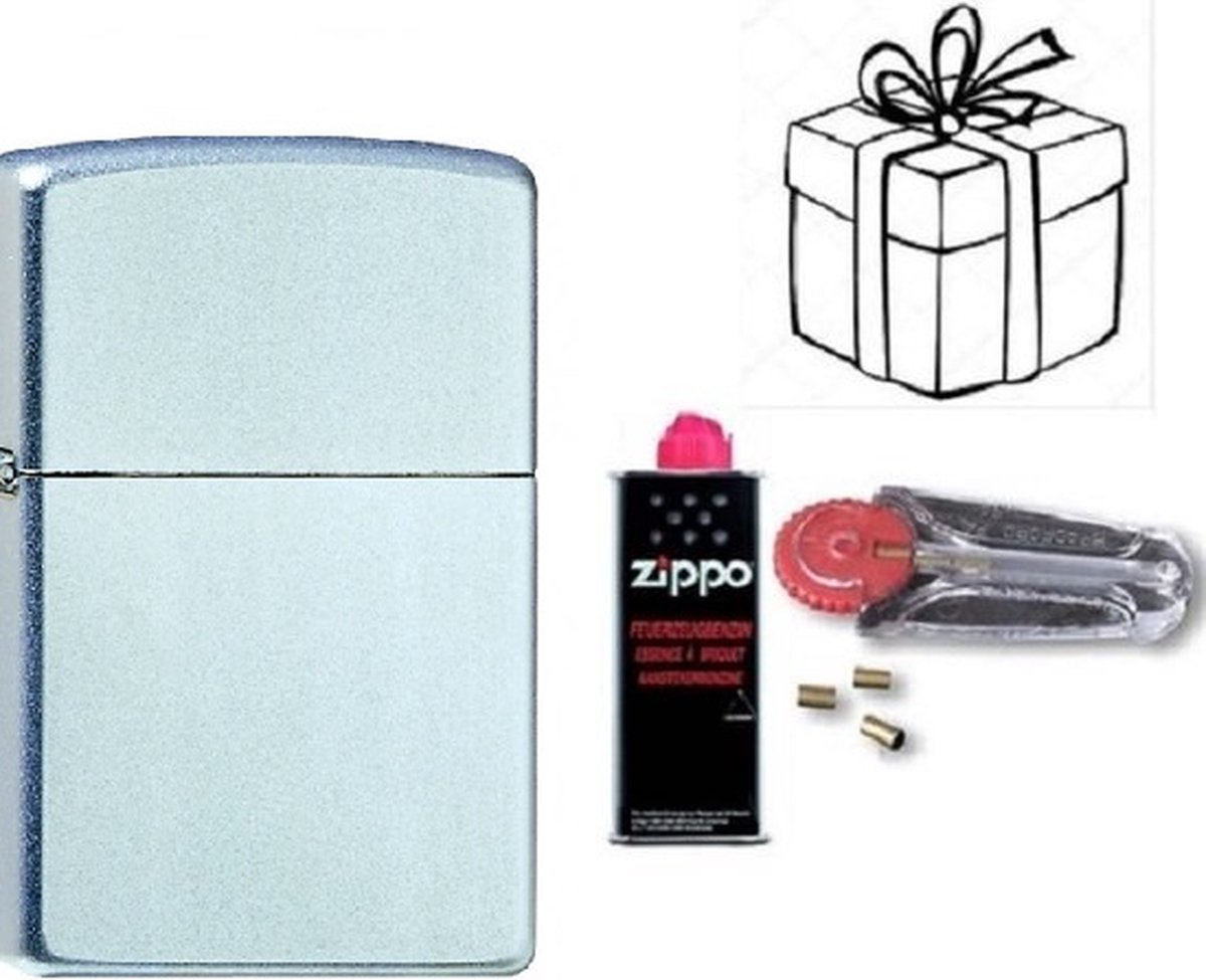 Goedkoopste Geschenkset Zippo- ZIPPO met ZIPPO BENZINE en Vuursteentjes-uniek cadeau
