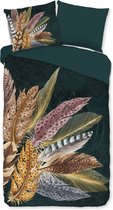 Luxe katoen dekbedovertrek Lynn - eenpersoons (140x200/220) - hoogwaardig en fijn geweven - prachtige dessin