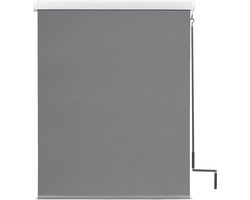 Happyment Rolgordijn met crank - Donkergrijs - 100x140cm - Rolgordijnen verduisterend - Luxaflex - Waterafstotend - Isolerend - Zonder of me