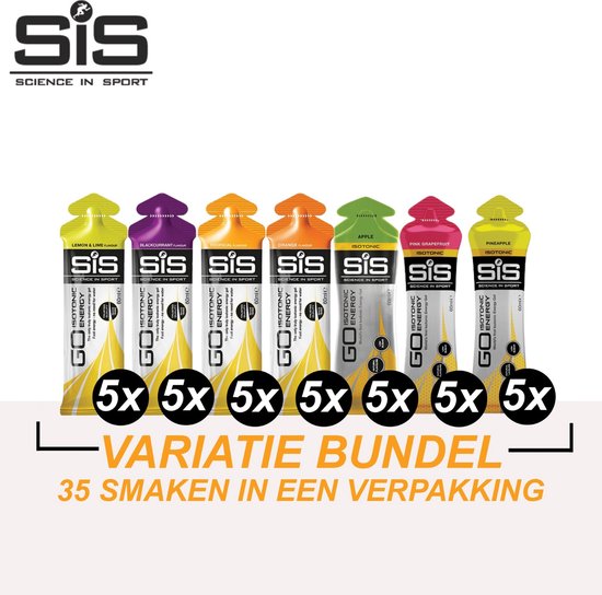 Science in Sport - SiS Go Isotonic Energiegel - 35x60 ml - Variatie pack bundel - Running gel met 22g koolhydraten