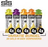 Science in Sport - SiS Go Isotonic Energiegel - 20x60 ml - Variatie pack bundel - Lemon & Lime, Orange, Apple, Tropical & Blackcurrant