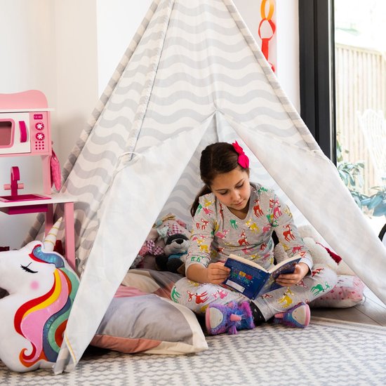 Tente tipi indienne portable en toile de coton pour enfant, maison de