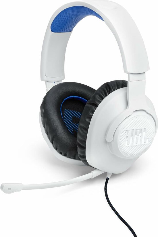 Casque de Gaming JBL Quantum 100 pour Playstation - Circum- Ear filaire -  Wit/ Blauw | bol