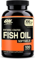 Optimum Nutrition Fish Oil - Omega 3 Visolie - Voedingssupplement - 100 Capsules