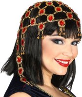 Widmann - 1001 Nacht & Arabisch & Midden-Oosten Kostuum - Oosterse Hoofdbedekking Robijnen - Rood, Goud - Carnavalskleding - Verkleedkleding