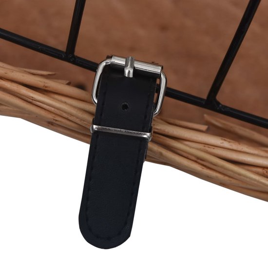 Furniture Limited - Fietsstuurmand met deksel 50x45x35 cm natuurlijk wilgen van Merkloos — afbeelding 4