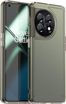 Mobigear Hoesje geschikt voor OnePlus 11 Telefoonhoesje Hardcase | Mobigear Crystal Backcover Shockproof | Schokbestendig 11 Telefoonhoesje | Anti Shock Proof - Grijs
