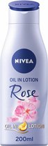 12x Nivea Body Oil Lotion Roos & Argan 200 ml
