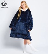 Hoodie Deken - Extra Groot - Hoodie - Deken - Blauw - Cuddle hoodie - Voor vrouwen - Voor mannen - Sinterklaas - Kerst 2023