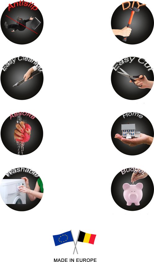 JYG Badmat - Aqualoper -BURGOS - 65x180cm - Bordo