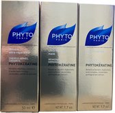 Multibundel 3x Phyto Paris Phytokératine Masker Ultra Repair 50 ml tegen Beschadigd en Broos haar