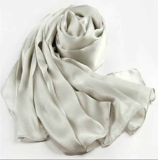 XL_180*90 CM Silk Art Pure Color Zijden Sjaal