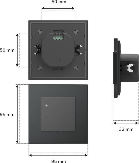 HOFTRONIC - Bewegingssensor met schemerschakelaar inbouw - Microwave - 15 Meter - maximaal 1200 Watt - Zwart - HOFTRONIC