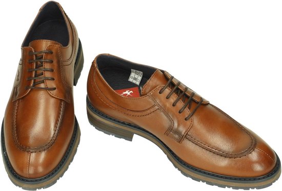 Fluchos -Heren - cognac/caramel - geklede lage schoenen - maat 43