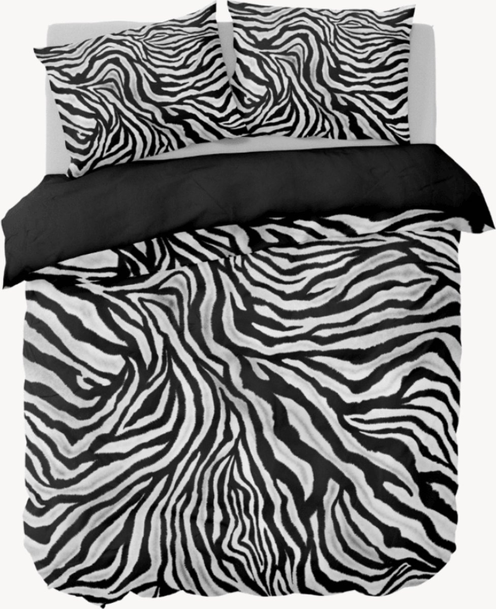 Y-not® - Luxe Velvet Tijger Zilver Goud Dekbedovertrek met Chique Hotelontwerp - Kreukvrij en Anti-allergisch - Inclusief Kussenslopen - 2 Persoons 200x200/220 - Wasbaar op 40°C - 100% Microvezel