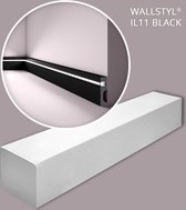 NMC IL11 BLACK-box WALLSTYL Noel Marquet 1 doos 13 stukken Plint Indirecte verlichting modern design zwart | 26 m