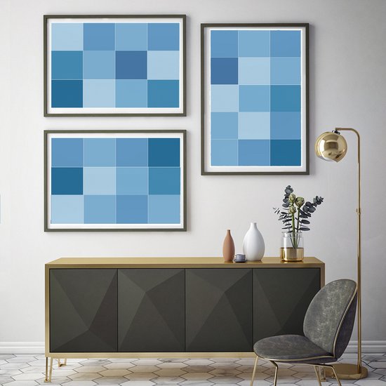 Ulticool Décoration Stickers carrelages - Blauw Clair Couleurs Bleu - 15x15 cm - 15 pièces