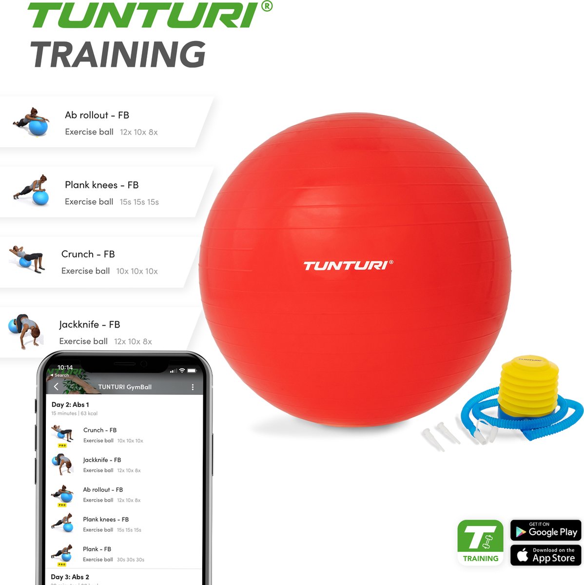 Tunturi Balancekissen - Gleichgewichtstraining Für Yoga & Pilates