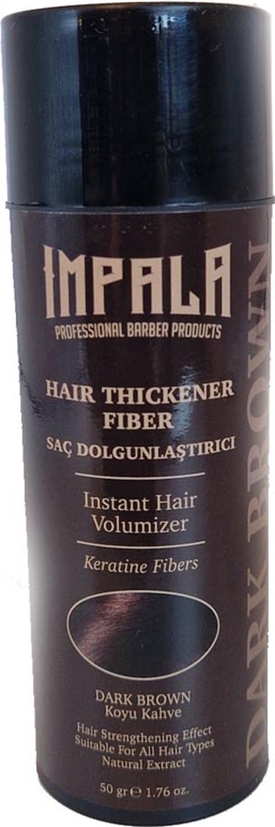 Impala Hair Thickener Fiber Dark Brown - Poeder - Donker Bruin