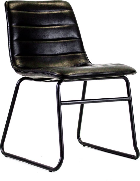 Eetkamerstoel Graz 96x43x52 cm kunstleer set van 2 grijs