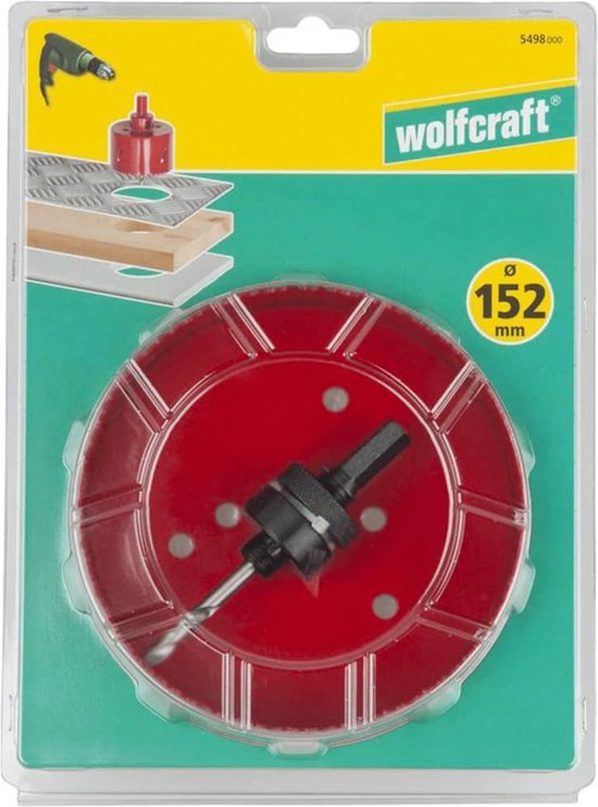 wolfcraft Scie cloche 152 mm bimétal rouge 5498000