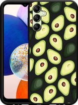 Cazy Hoesje Zwart geschikt voor Samsung Galaxy A14 4G/5G Avocado's