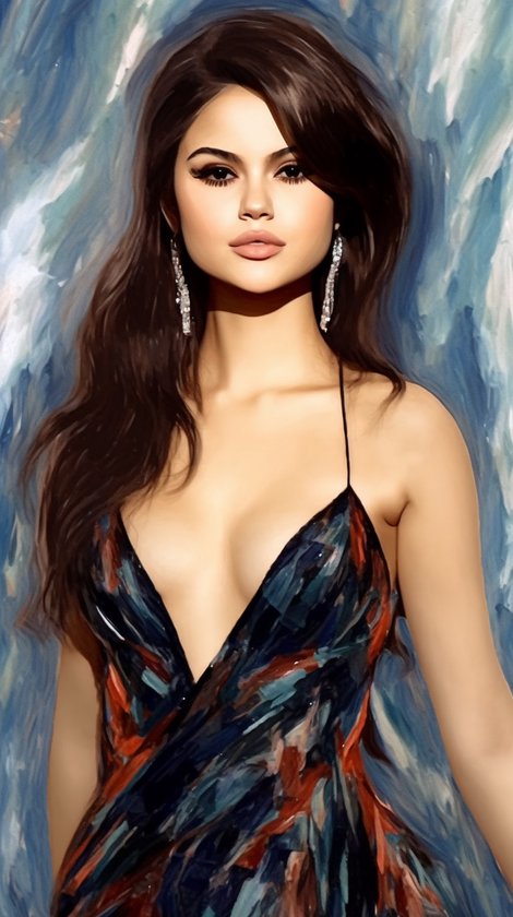 Muziek Poster - Selena Gomez Poster - Poster Zangeres - Poster Muziek - Abstract Poster - 61x91 - Geschikt om in te lijsten