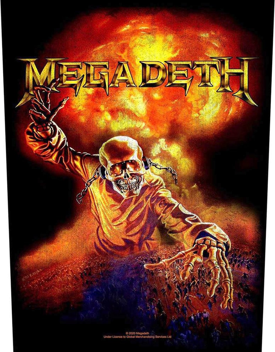 Razamataz Megadeth Nuclear Unisex Embleem - meerkleurig - Standard Zwart