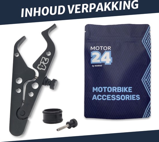 Motor24™ the original - Motorfiets cruisecontrol zwart - motor brommer scooter cruise control