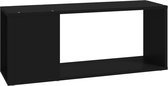 vidaXL - Tv-meubel - 80x24x32 - cm - bewerkt - hout - zwart