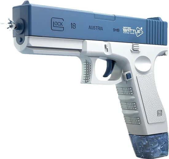 Bandif - Pistolet à eau électrique - Blauw - Clip 70 ml - Jets puissants -  Durable et