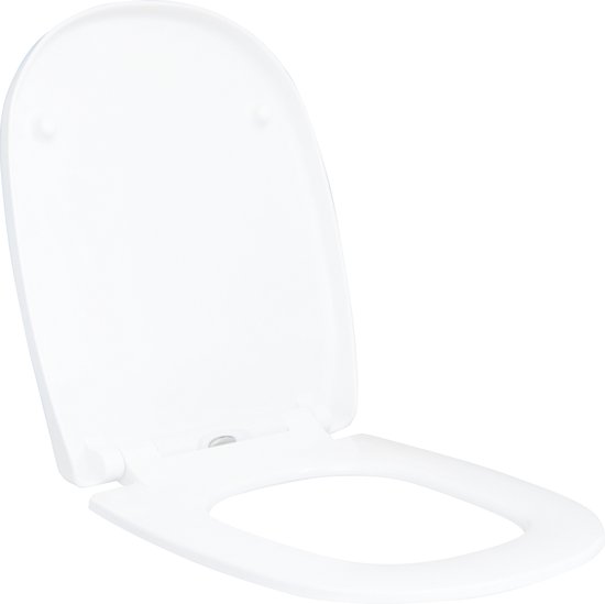 SENSEA - Vierkante toiletzitting - glanzend wit - met valbeveiliging - Remix