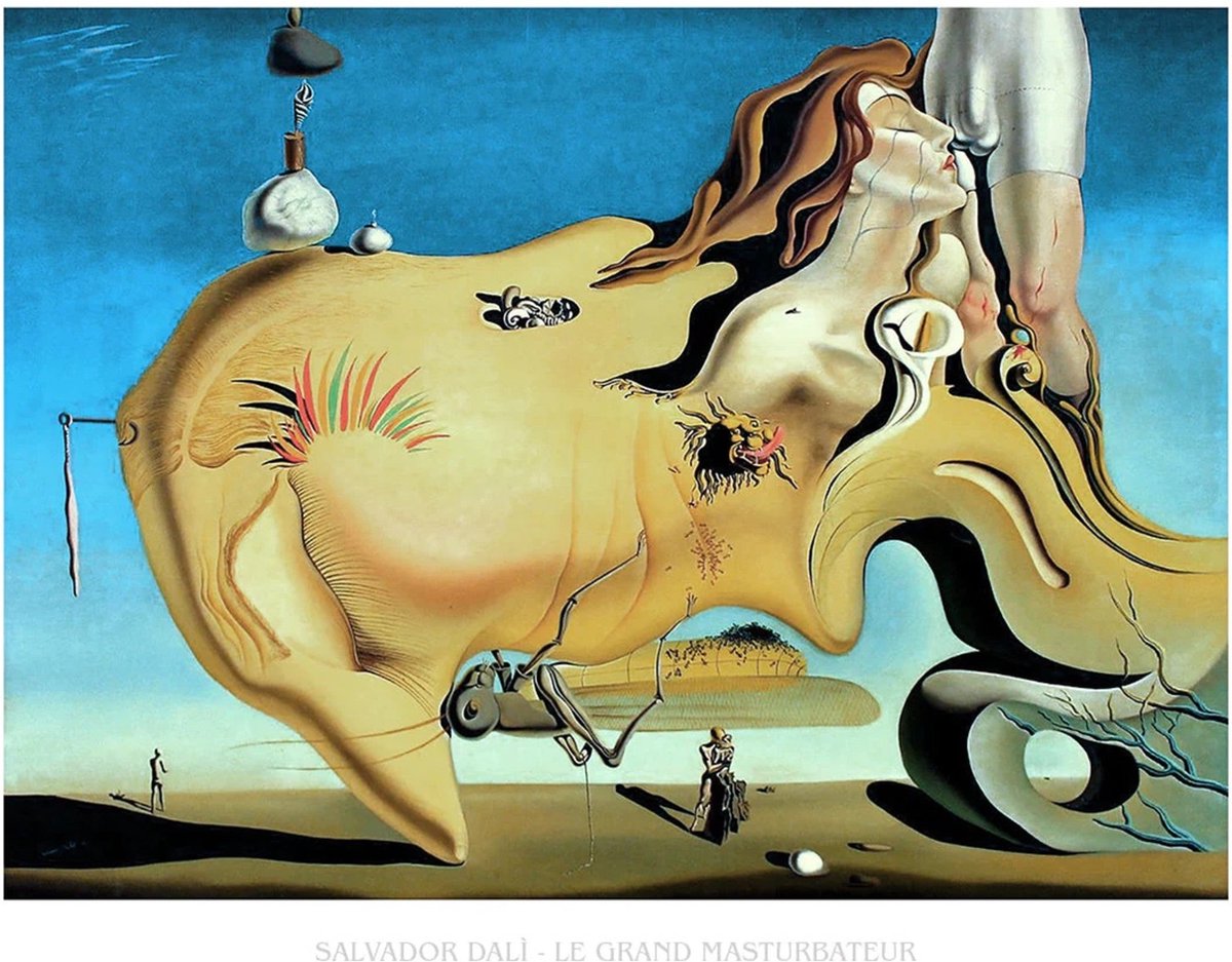 PGM Kunstdruk Salvador Dali - Le Grand Masturbateur 80x60cm Divers