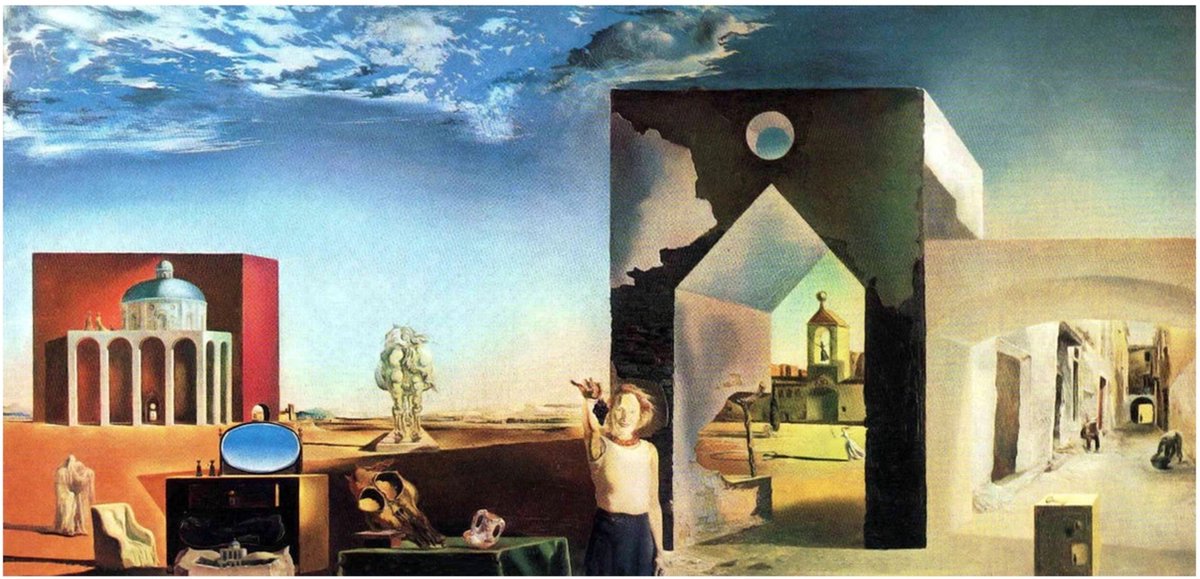 PGM Kunstdruk Salvador Dali - Banlieue de la Ville 100x50cm Divers