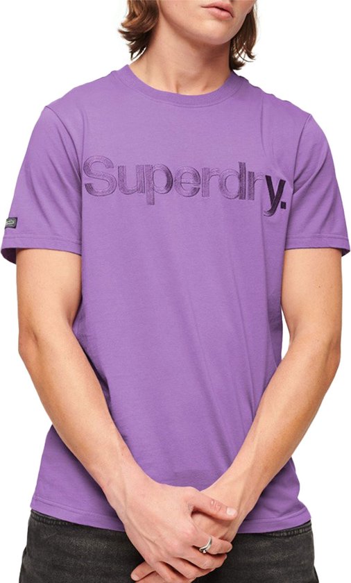 TONAL EMBROIDERED LOGO T SHIRT Electric Purple (M1011755A - JXV)