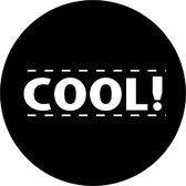 Sticker - "Cool" - Etiketten - 47mm Rond - Wit/Zwart - 500 Stuks
