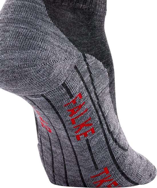 Chaussettes de randonnée FALKE TK5 courtes pour femmes - Asphalt Melange - Taille 39/40