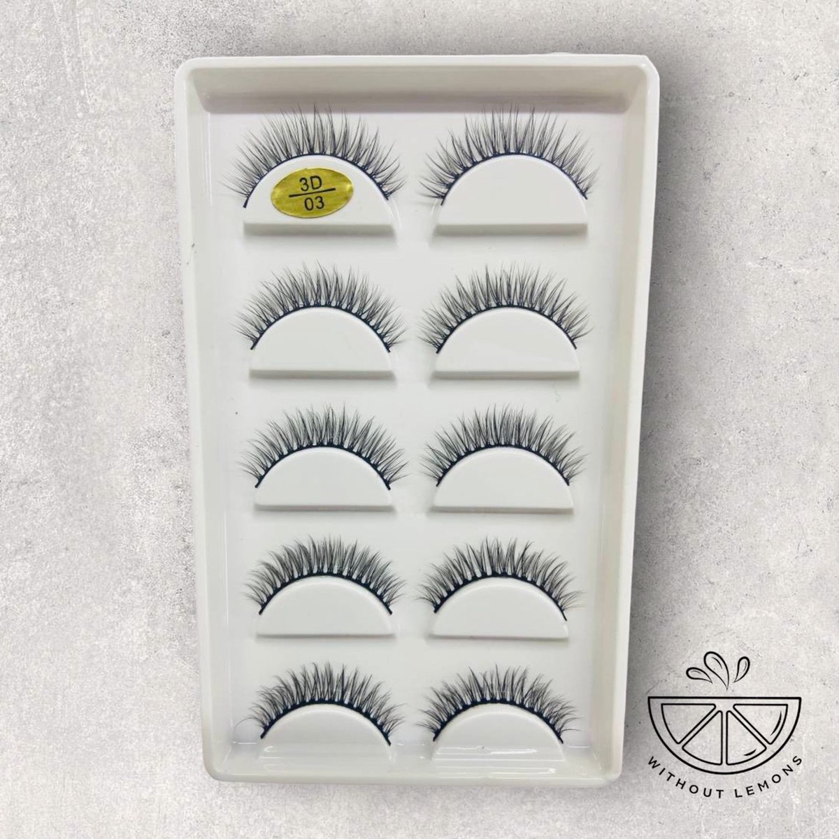 Goedkoopste Without Lemons 3D wimpers 3D03 - 5 paar - Natuurlijke kunst wimpers - Nep wimpers - Valse wimpers - Zwart - wimper extension - Stijlvol - Fake eyelashes - natuurlijk - stijvol - make up - 15cm