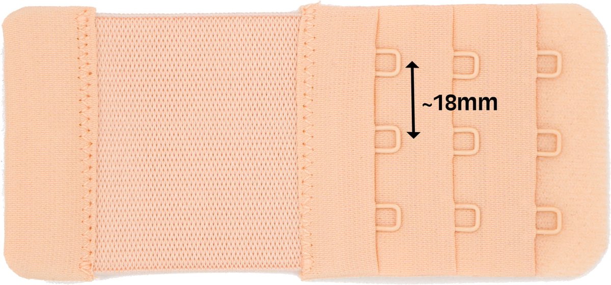 BH verlengstuk 3 haakjes 45mm beige - bh verlenger