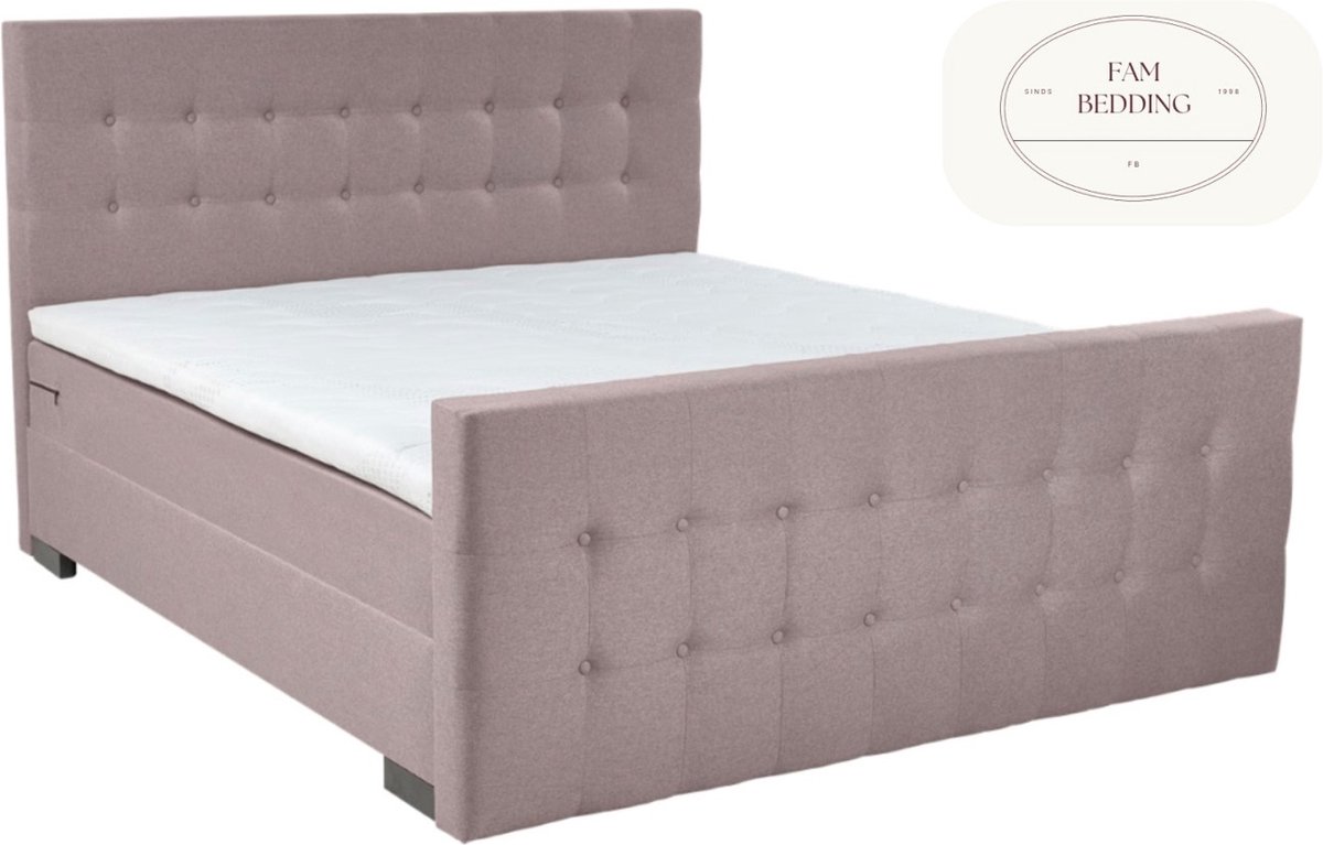 2 Persoons Boxspringset Kelt Roze 140x200