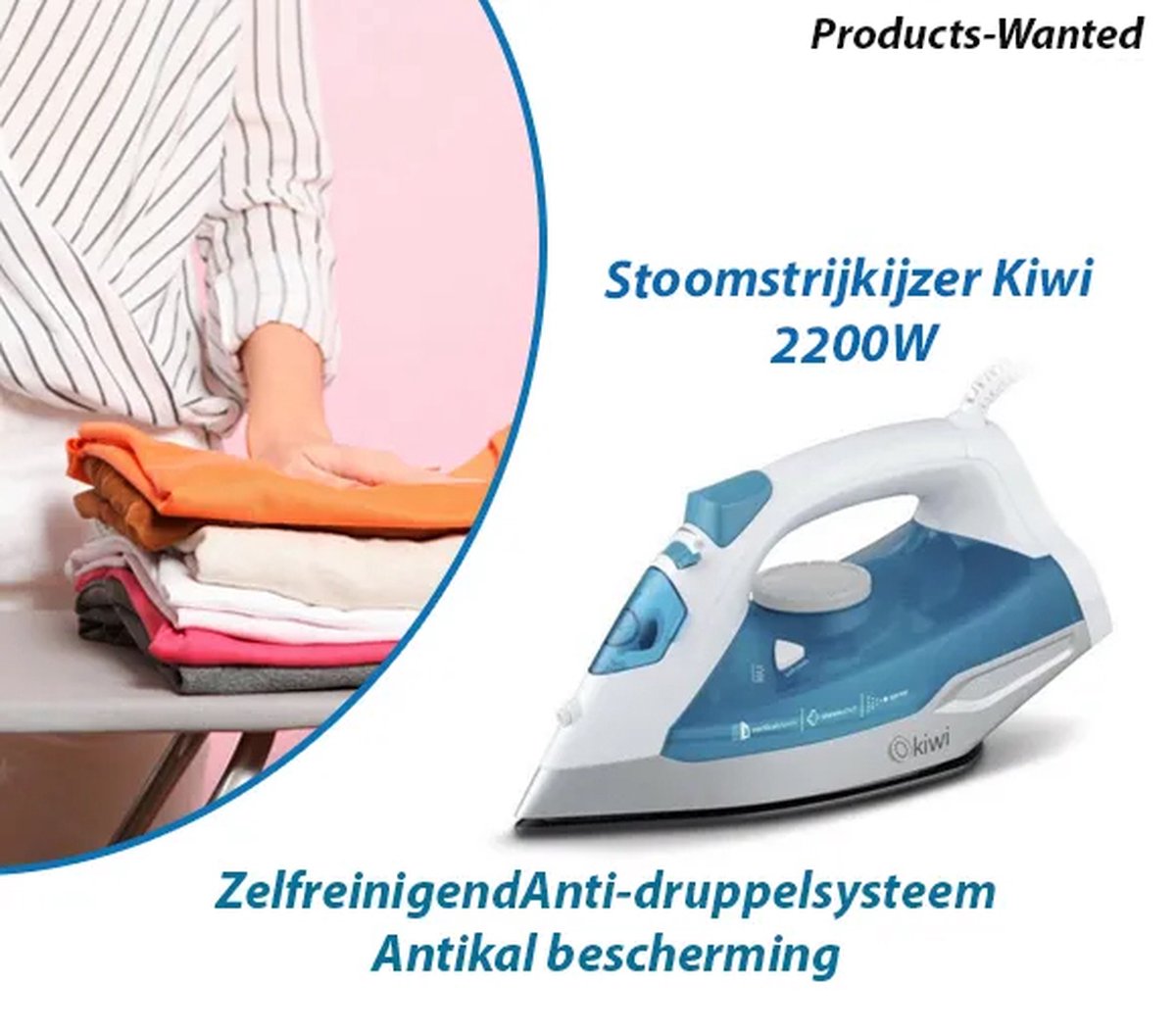 Inklapbaar en Compact Reisstrijkijzer 1085W Inclusief Praktische Reistas