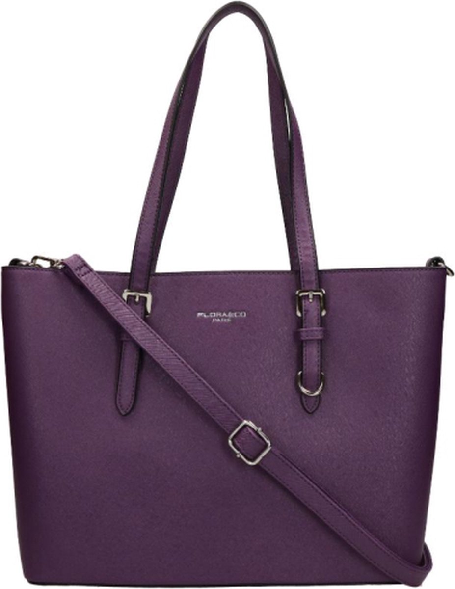 Flora & Co Nora Grote Schoudertas - Dames - Imitatieleer - Oud Roze