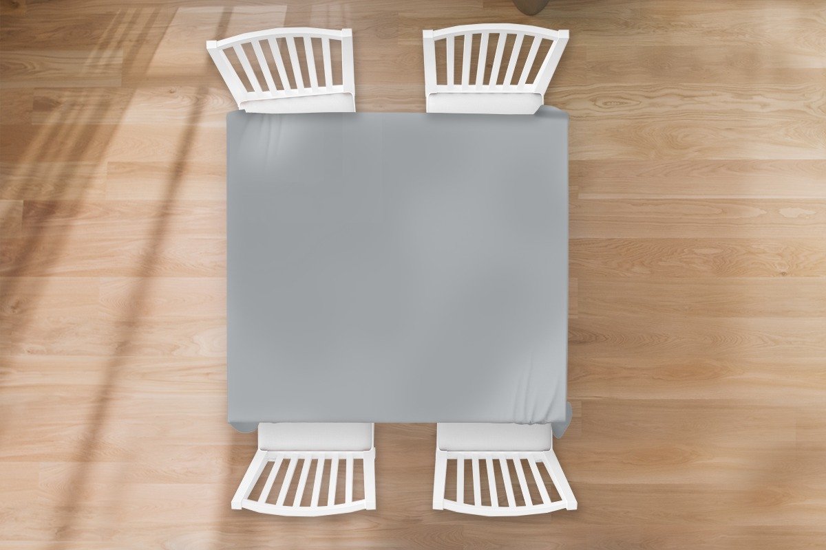 Tafelkleed - Tafellaken - 100x100 cm - Interieur - Grijs - Licht - Binnen en Buiten