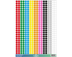 Coderingstickers 468 stuks 9 kleuren - Labelstickers