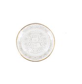 Housevitamin glazen bord met gouden rand - 21x2cm