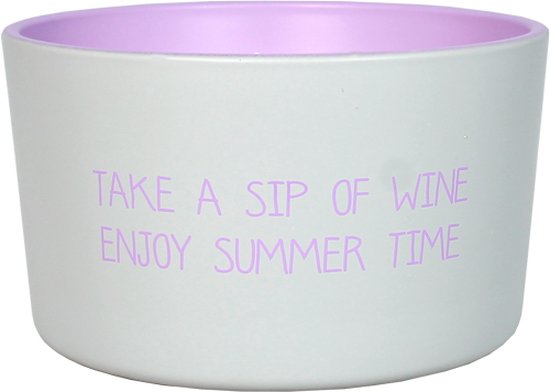 My Flame - Buitenkaars - Sojakaars - Take a sip of wine enjoy summer time