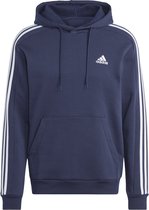 adidas Sportswear Essentials Fleece 3-Stripes Hoodie - Heren - Blauw- XL